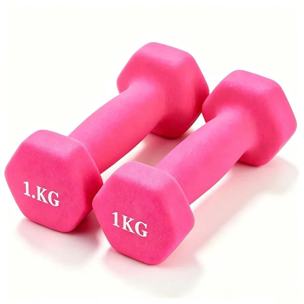 A pair of 4.4 Lb weight sets for home and gym fitness workouts for arm training, yoga