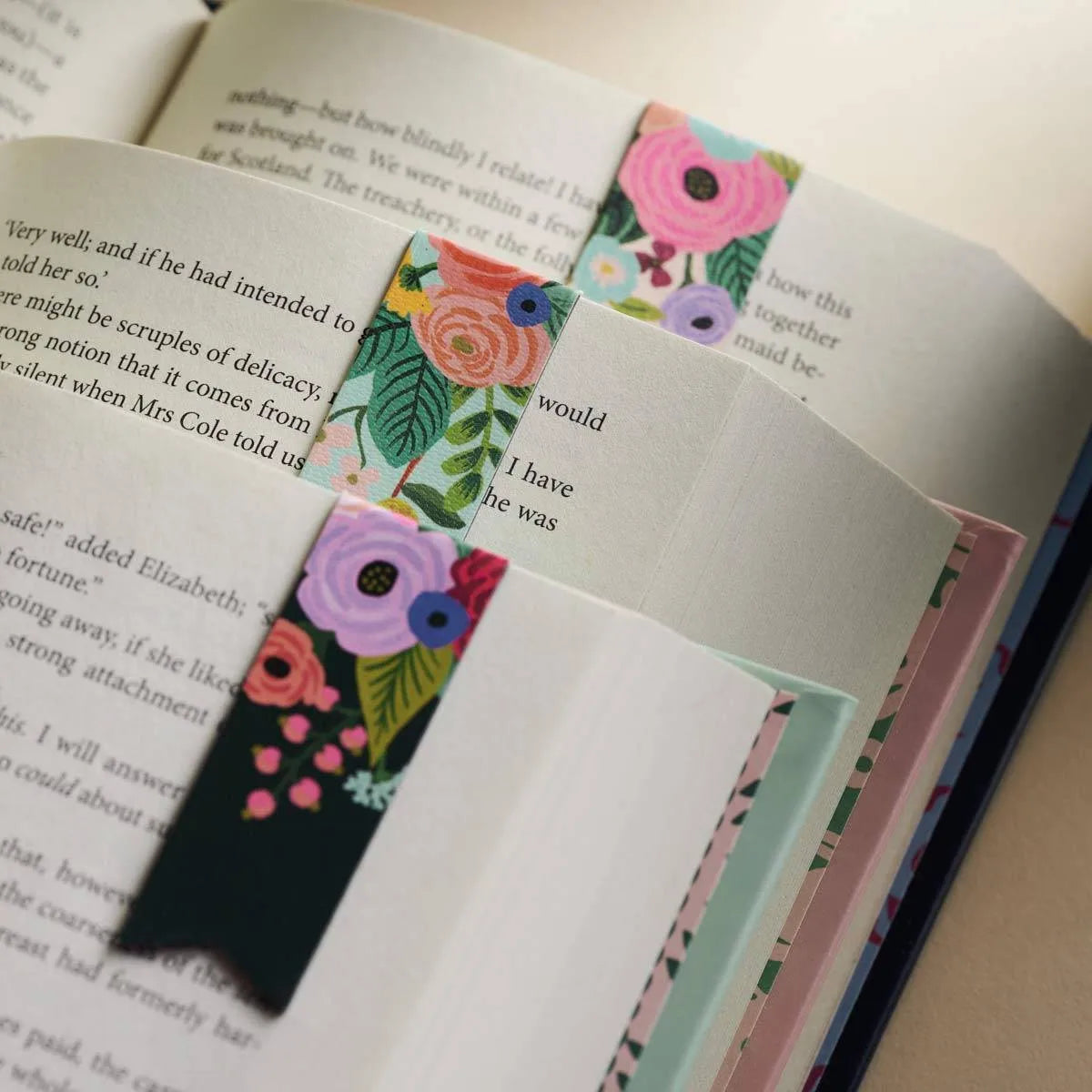 Garden Floral Magnetic Bookmark Set, Multicolor Paper Page Clips For Books Journals Planners Reading Gifts