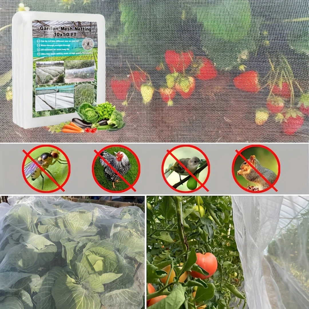 Garden Mesh Netting Kit,Greenhouse Hoops Grow Tunnel,Blankets for Outdoor Plants,Bird Netting Protection for Fruit Vegetable Flowers