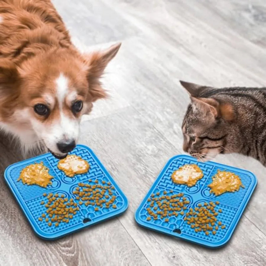 Lick Mat for Dogs Cats with Suction Cups, Slow Feeder for Anxiety Relief Pet Enrichment