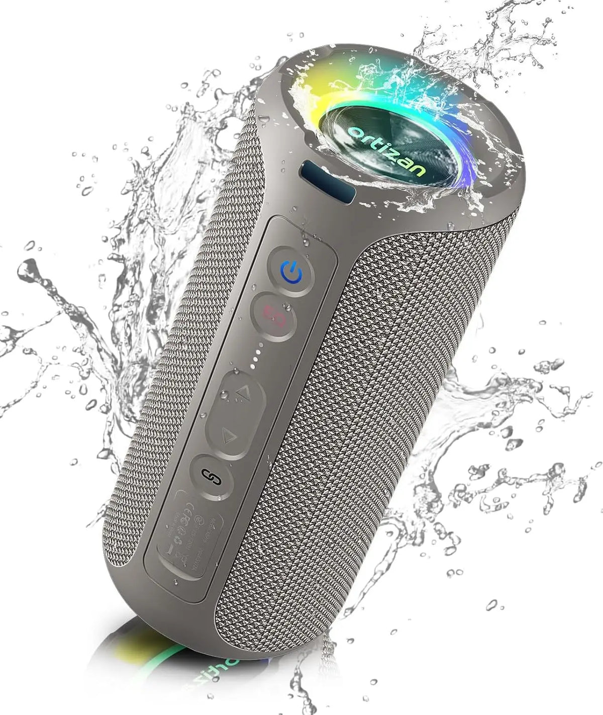 Ortizan X8 Pro Bluetooth Speaker Portable with 40W Stereo Sound,Rich Bass, Waterproof, 30H Playtime, Mixed Color Lights