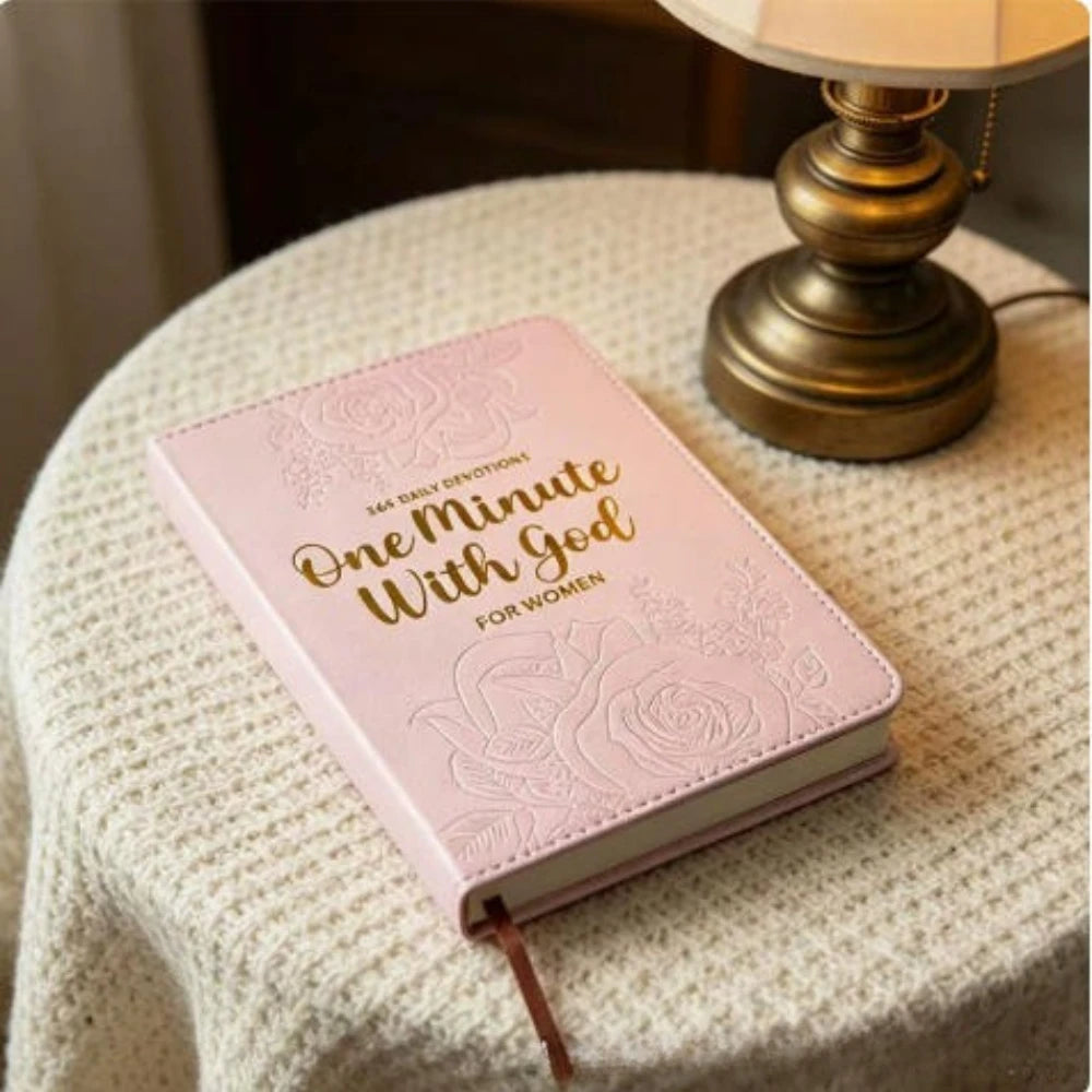 One Minute with God for Men: 365 Devotions - Brown Faux Leather FlexCove Bound Book - Inspirational Daily Readings for Men