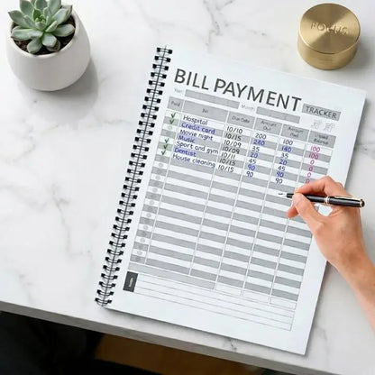 Bill Tracker Notebook: Monthly Bill Payment Checklist - 8.5" x 11" 100+ Pages Home Monthly Tracking Tool, Record Keeper