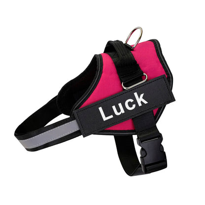 Dog Harness Vest ID Patch Customized Reflective Breathable Adjustable For NO PULL Outdoor