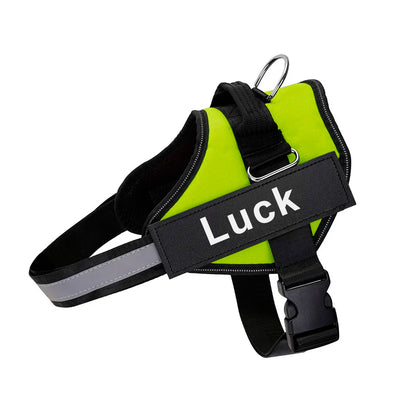 Dog Harness Vest ID Patch Customized Reflective Breathable Adjustable For NO PULL Outdoor