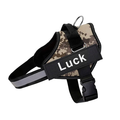 Dog Harness Vest ID Patch Customized Reflective Breathable Adjustable For NO PULL Outdoor