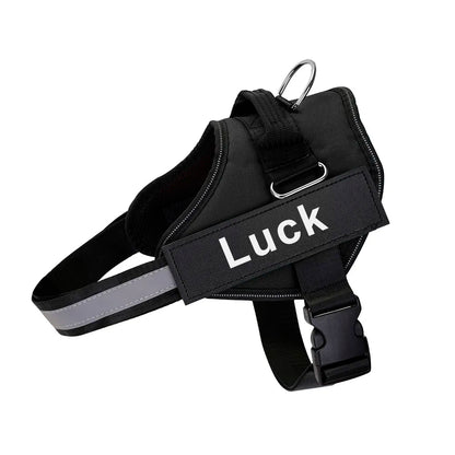 Dog Harness Vest ID Patch Customized Reflective Breathable Adjustable For NO PULL Outdoor