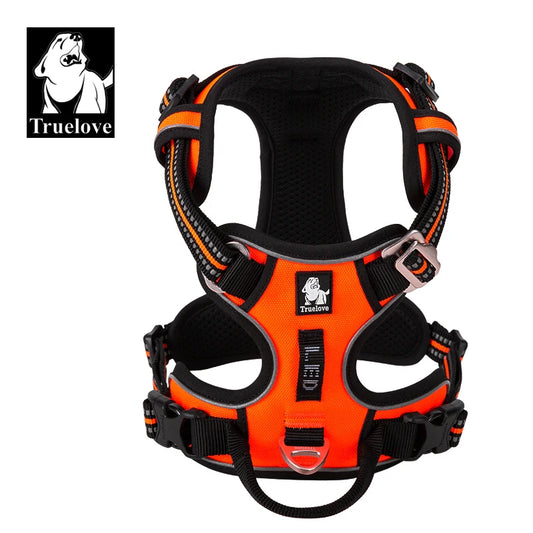Pet Reflective Nylon Dog Harness No Pull Adjustable Medium Large Vest Safety Lead Walking Running