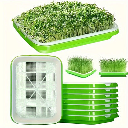 Micro‑greens growing trays, seed germination trays, hydroponic basket soilless seed germinator, lidded germination tray set, suitable for gardens