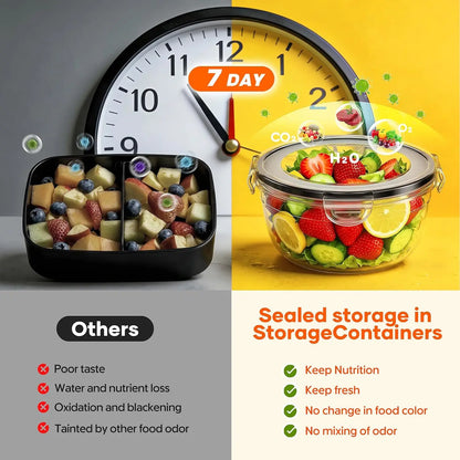 50 PCS Food Storage with Lids (25 Containers & 25 Lids) - Reusable Plastic for Kitchen Storage and Organization BPA-Free Leakproof with Labels & Pen