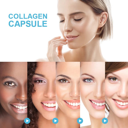 Collagen Capsules with Hyaluronic Acid ,Biotin and Vitamin C for Hair,Skin,Nails for Women & Men Anti-Aging Support Immune System and Digestive Health