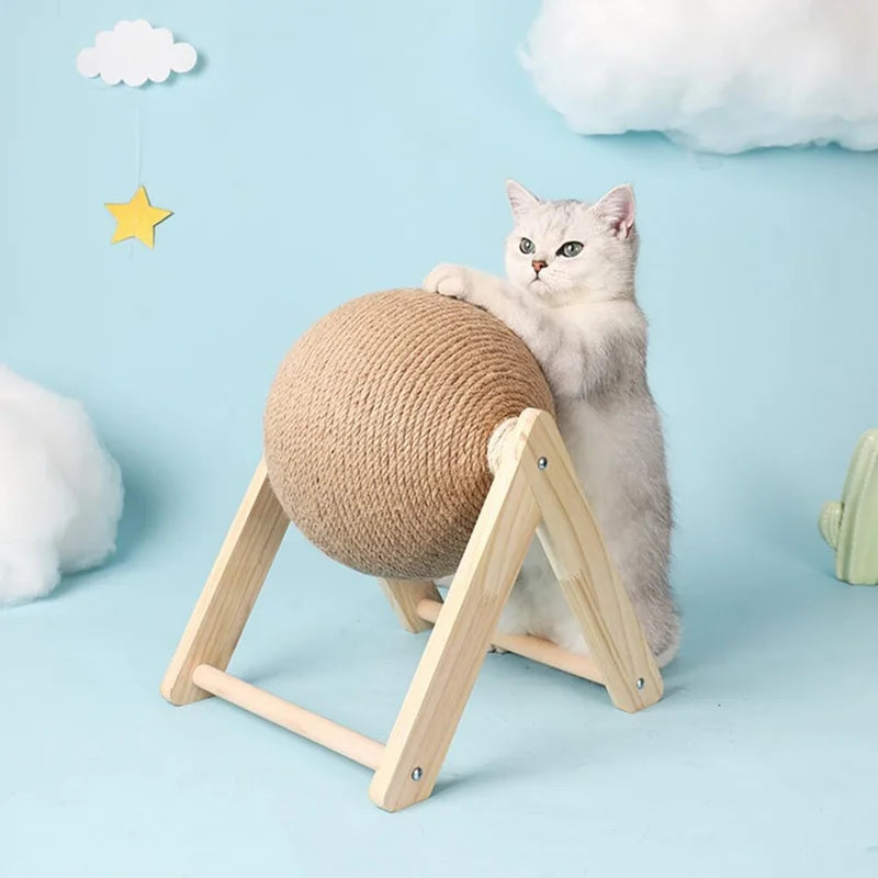 Pet Cat Scratching Ball Kitten Rope Grinding Paws Claw Interactive Toy