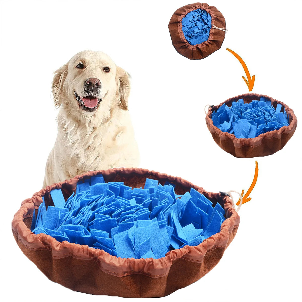 Washable Felt Pet Sniffing Pad Foldable Dog Slow Feeding Mat Toy