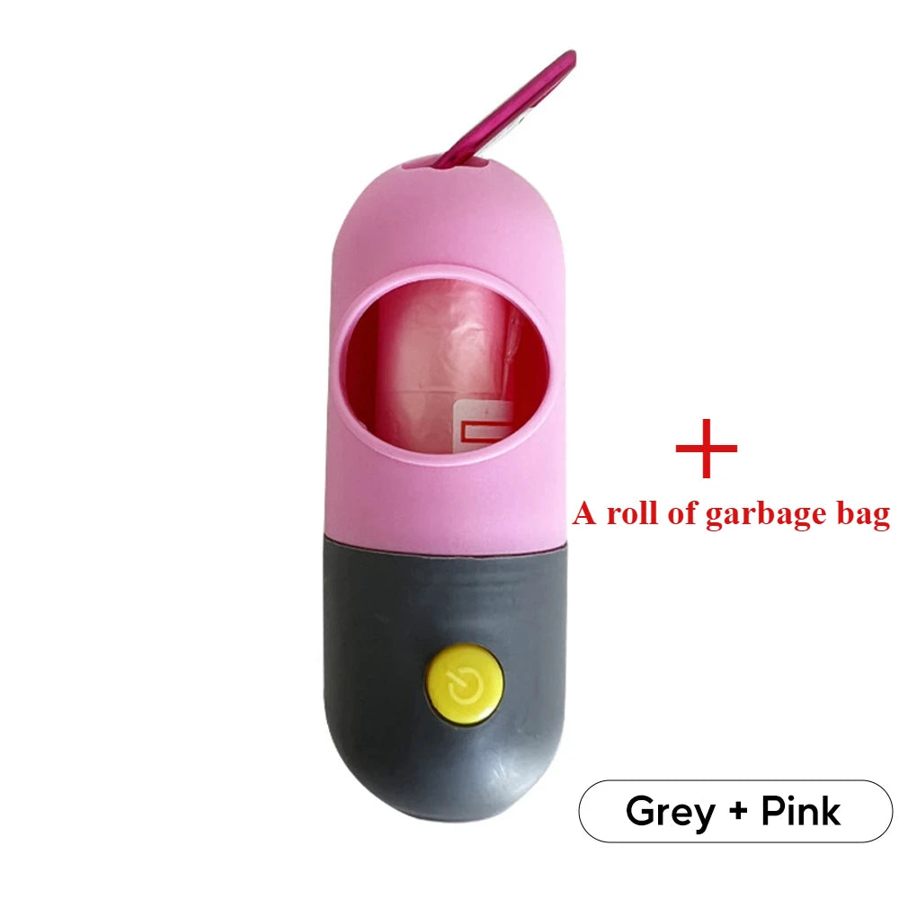 Led Light Poop Bags Dispenser Outdoor Portable Pet Trash Bags Dog Cat Cleaning Supplies Accessories