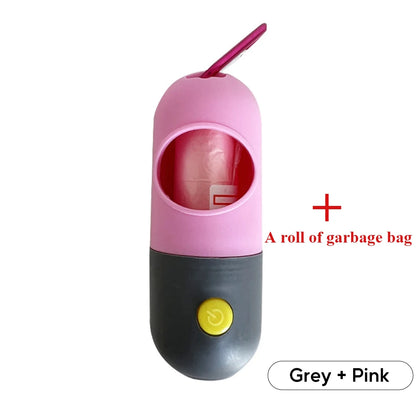 Led Light Poop Bags Dispenser Outdoor Portable Pet Trash Bags Dog Cat Cleaning Supplies Accessories