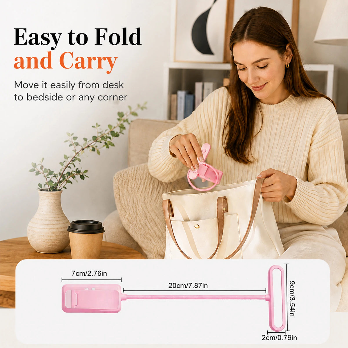 2PCS LED USB Rechargeable Book Light 3 Color Modes Warm Cool White Daylight Portable Adjustable Flexible Gooseneck Sturdy Clip On Reading Lamp