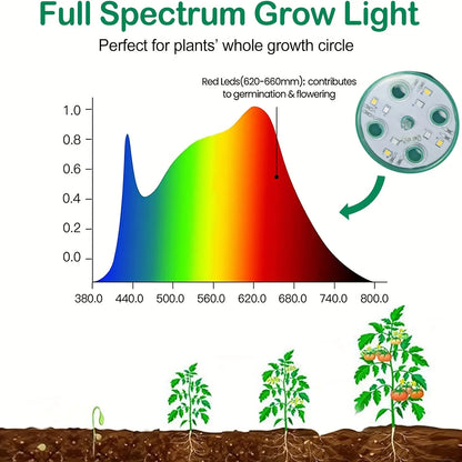 Seed Germination Tray With Growth Lamp, 2pcs Of 80 Grid Seedling Tray Kit With Humidity Cover/Indoor Plant Starter Kit, 8 LED Lights