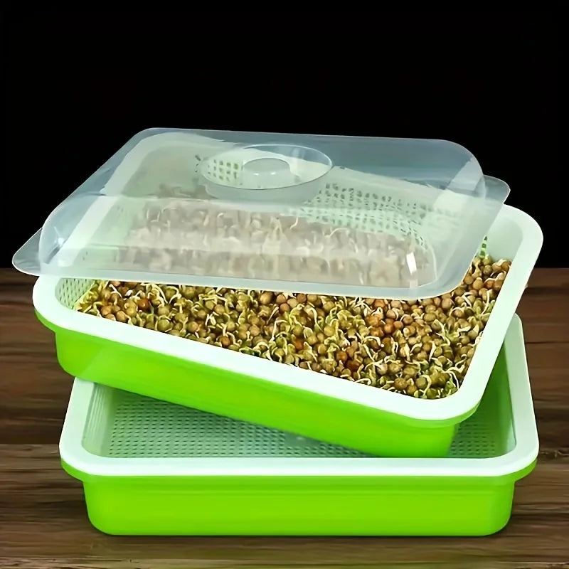 Micro‑greens growing trays, seed germination trays, hydroponic basket soilless seed germinator, lidded germination tray set, suitable for gardens