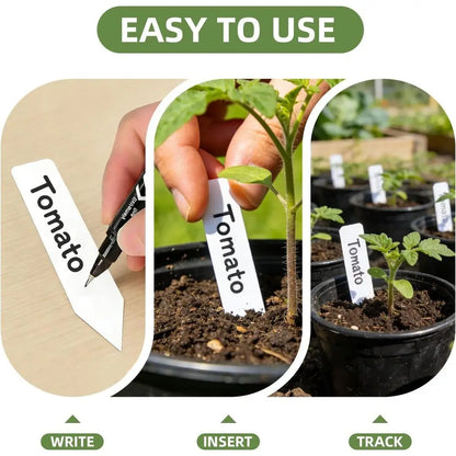 330 Pack Reusable Waterproof Plastic Plant Labels with Marker Pen for Garden Seedlings, Vegetables, and Flowers