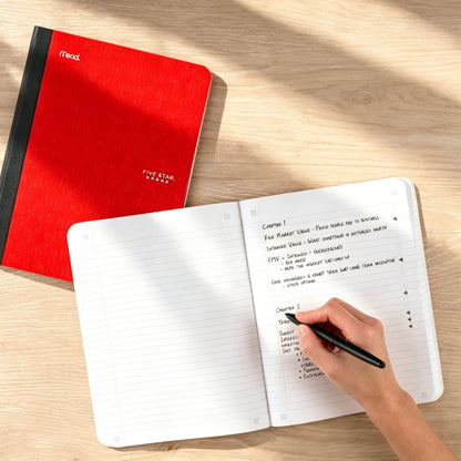 80 Pages College Ruled Composition Notebook, 9.75" x 7.5", Soft Cover Acid-Free Lined Journal, Sewn Binding Premium Stationery for Office, School & Daily Journaling