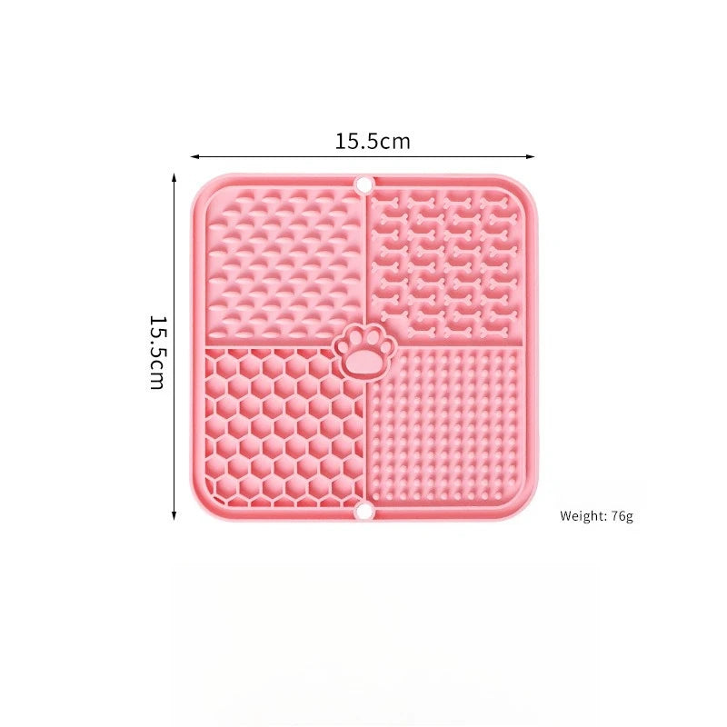 Dog Cat licking mat, silicone suction cup slow feeder, anti-choking slow feeder