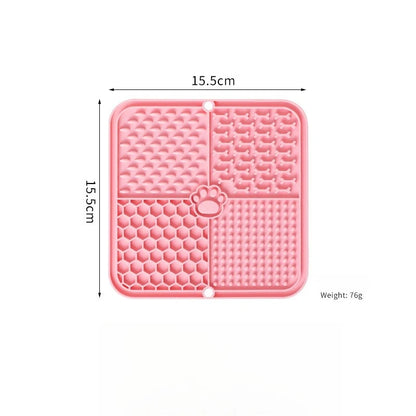 Dog Cat licking mat, silicone suction cup slow feeder, anti-choking slow feeder