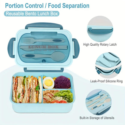 1pc Insulated Lunch Box, Bento Box for Students, Portable Sealed Compartment Container