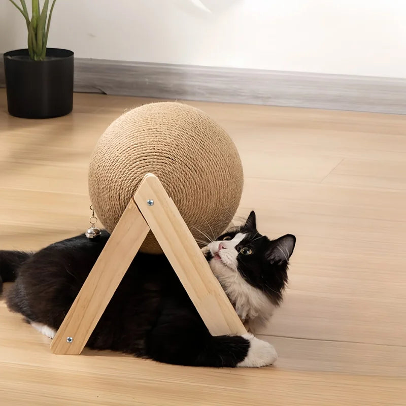 Pet Cat Scratching Ball Kitten Rope Grinding Paws Claw Interactive Toy