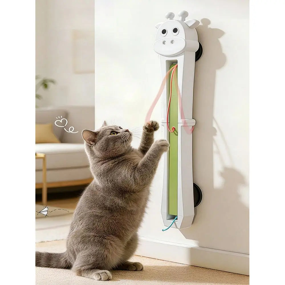 Automatic Cat Toy, Adjustable Speed Electric Teaser String, USB Rechargeable, Wall Door Hanging, SelfPlay Kitten