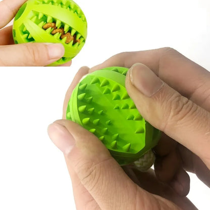 Interactive Dog Toy Tug Rope, Treat Dispenser Ball, Durable & Dental Health (Colors Vary)