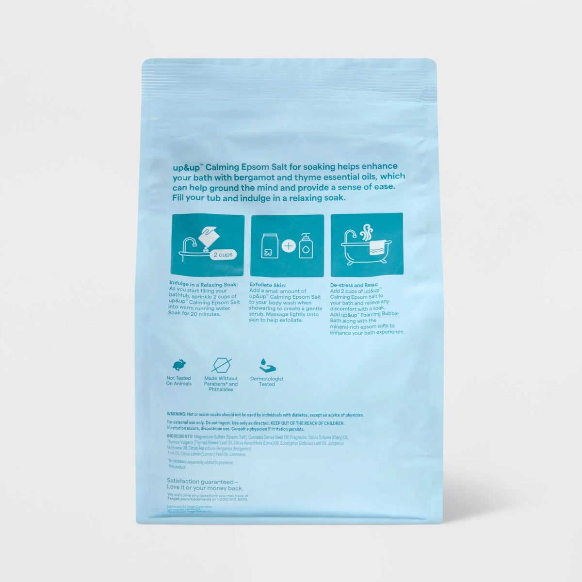 Calming Epsom Bath Salt 48oz Fresh Citrus Cedarwood For Soaking Bath Normal Skin Relaxing Spa Care