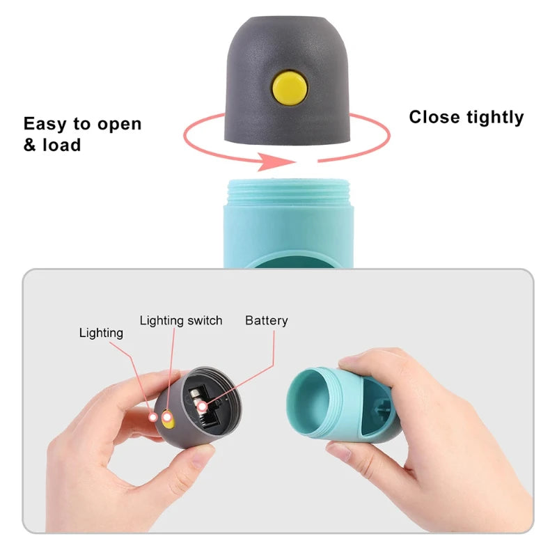 Led Light Poop Bags Dispenser Outdoor Portable Pet Trash Bags Dog Cat Cleaning Supplies Accessories