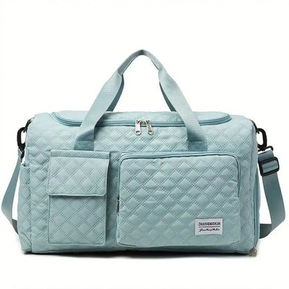 Large Capacity Waterproof Expandable Travel Duffel Bag with Shoe Compartment Multi Pocket Gym Yoga Weekender Carry On