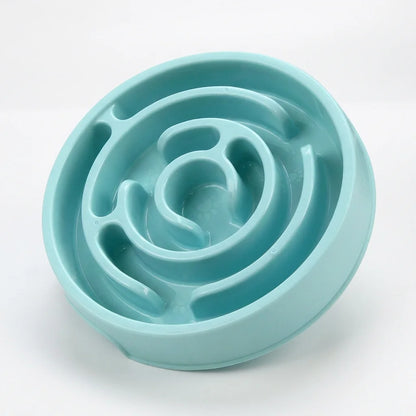Slow Feeder Dog Bowl - Non-Slip Interactive Maze for Dogs & Cats, Prevents Bloat & Choking, Healthy Eating Design