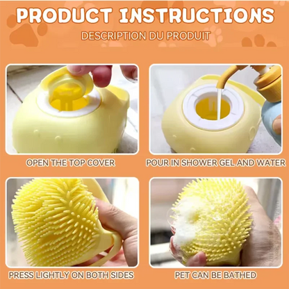 Bath Massage Brush Multifunctional Puppy Big Dog Cat Soft Safety Silicone Pet Accessories