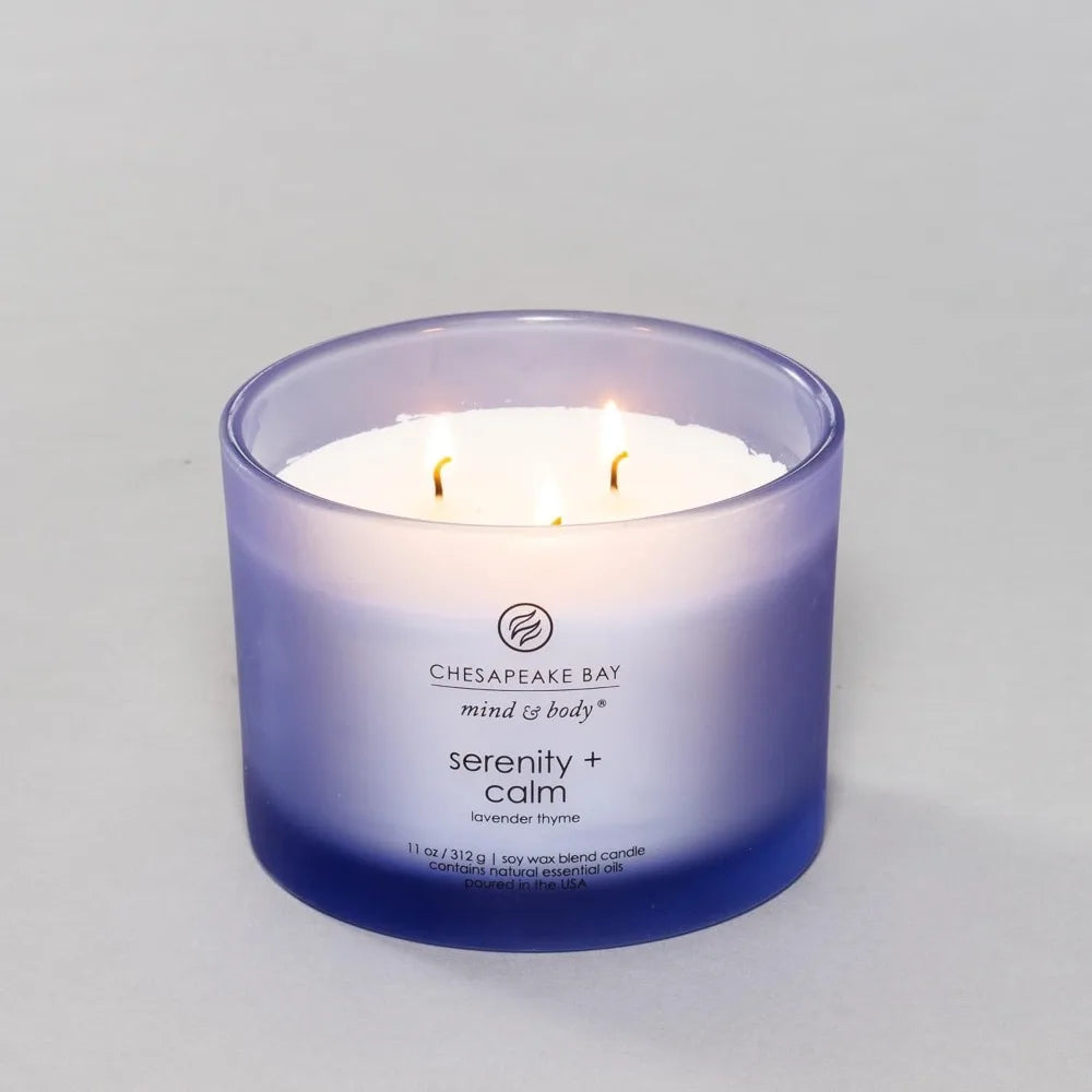 Lavender Thyme Scented Candle for Home Decor Aromatherapy Gifts Relaxing Calming Soy Wax Candle