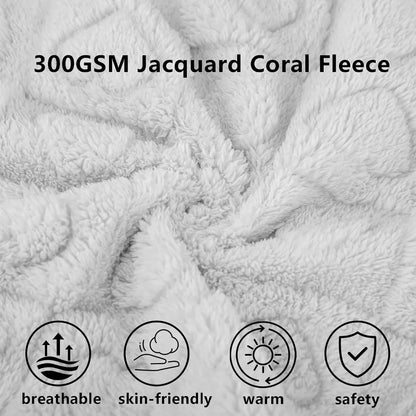 Ultra Soft 300GSM Coral Fleece Pet Blanket for Dogs and Cats Washable Calming Crate Mat Furniture Protector for Couch Bed Car Seat Light Grey 30x40 Inches (M)