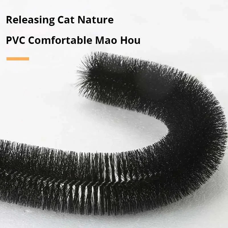 Cat Toy Arch Self Groom Pamper Feline with A Massage Rubbing Brush and Scratching Pad Interactive Toys