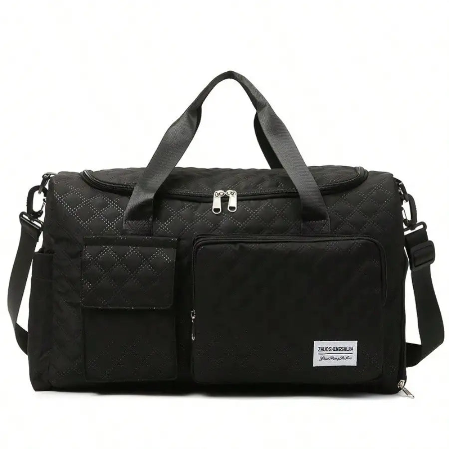 Large Capacity Waterproof Expandable Travel Duffel Bag with Shoe Compartment Multi Pocket Gym Yoga Weekender Carry On
