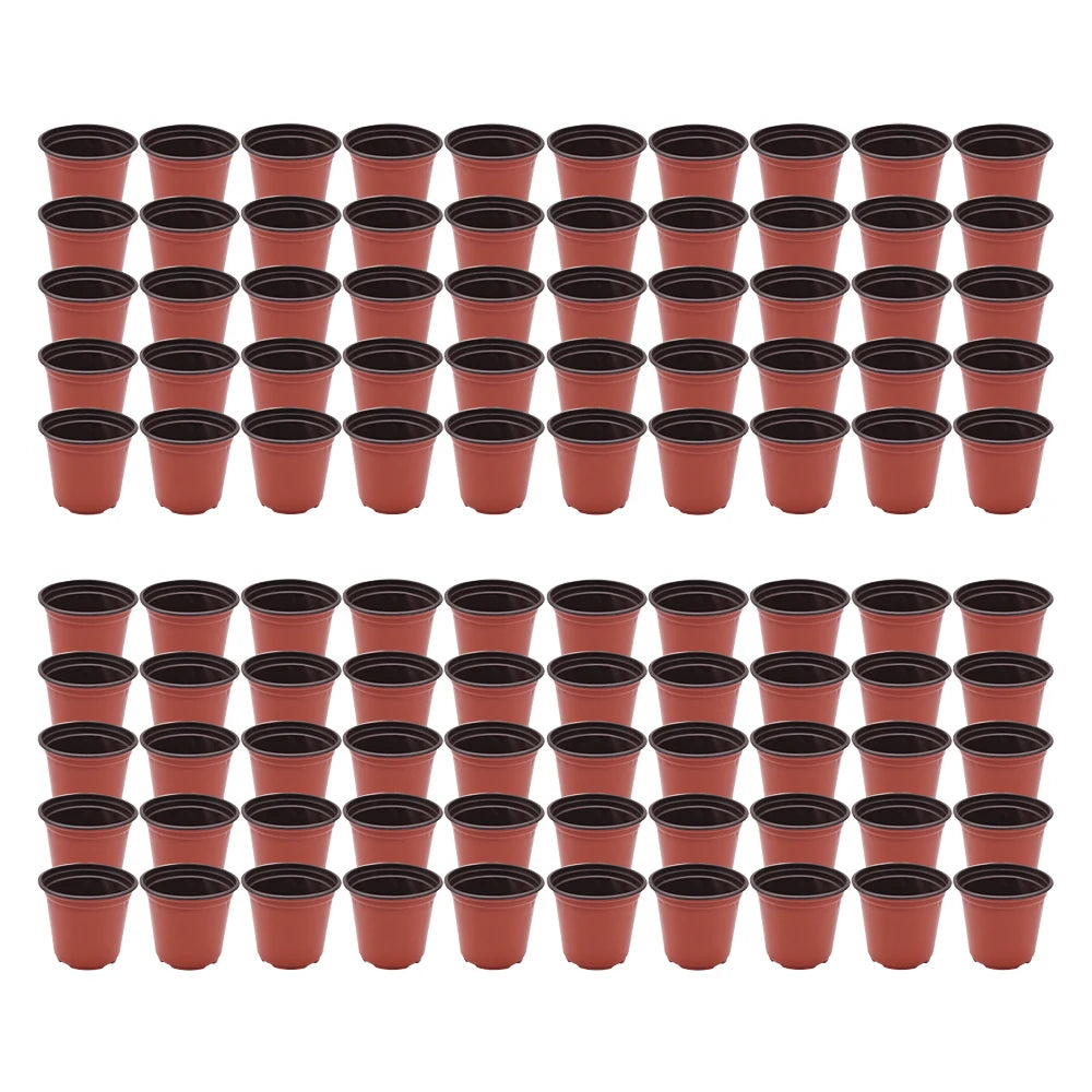 100-Pack Plastic Plants Nursery Pot/Pots Seedlings Flower Plant Container Seed Starting Pots