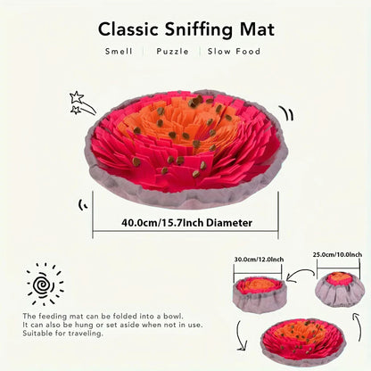 Washable Felt Pet Sniffing Pad Foldable Dog Slow Feeding Mat Toy