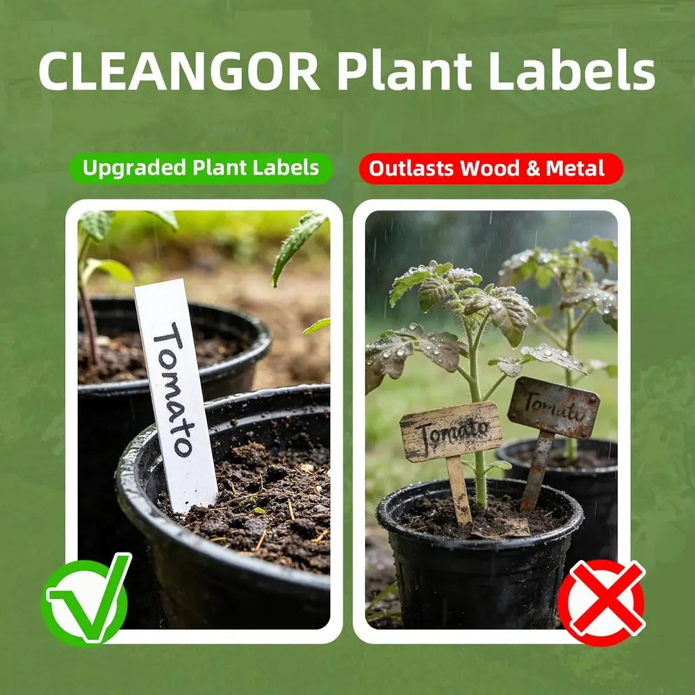 330 Pack Reusable Waterproof Plastic Plant Labels with Marker Pen for Garden Seedlings, Vegetables, and Flowers