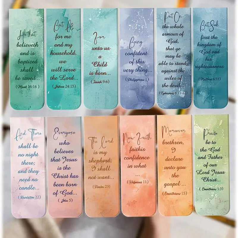 Bible Magnetic Bookmarks Religious 12X Inspirational Page Markers