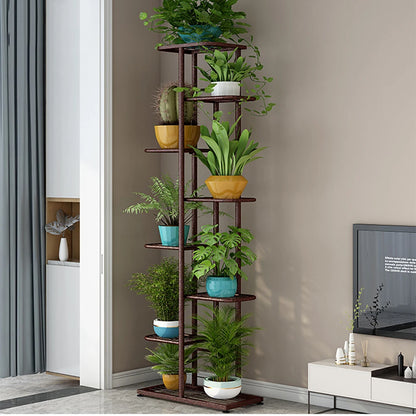 8 Tiers Metal Plant Stand, Indoor Outdoor Potted Plant Holders, Tiered Plant Shelf, Flower Display Rack For Garden