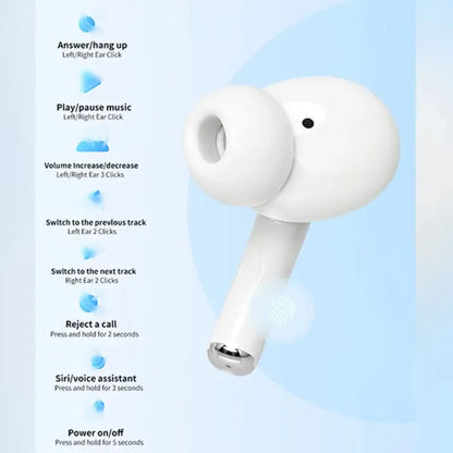 TWS Pro 5 Wireless Bluetooth Headphones ANC Noise Reduction Earbuds HiFi Sound Low Latency for IPhone Android