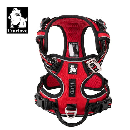Pet Reflective Nylon Dog Harness No Pull Adjustable Medium Large Vest Safety Lead Walking Running