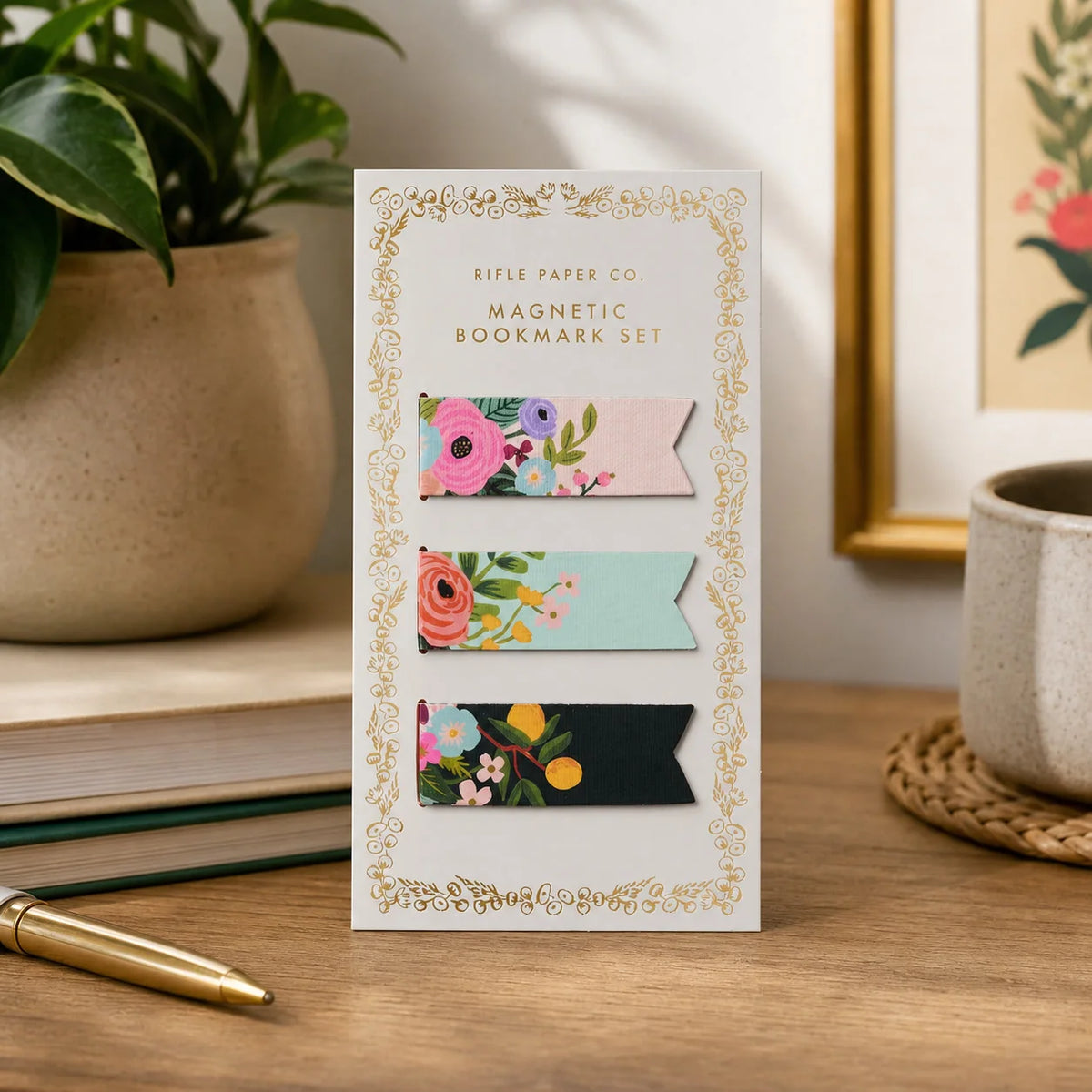 Garden Floral Magnetic Bookmark Set, Multicolor Paper Page Clips For Books Journals Planners Reading Gifts