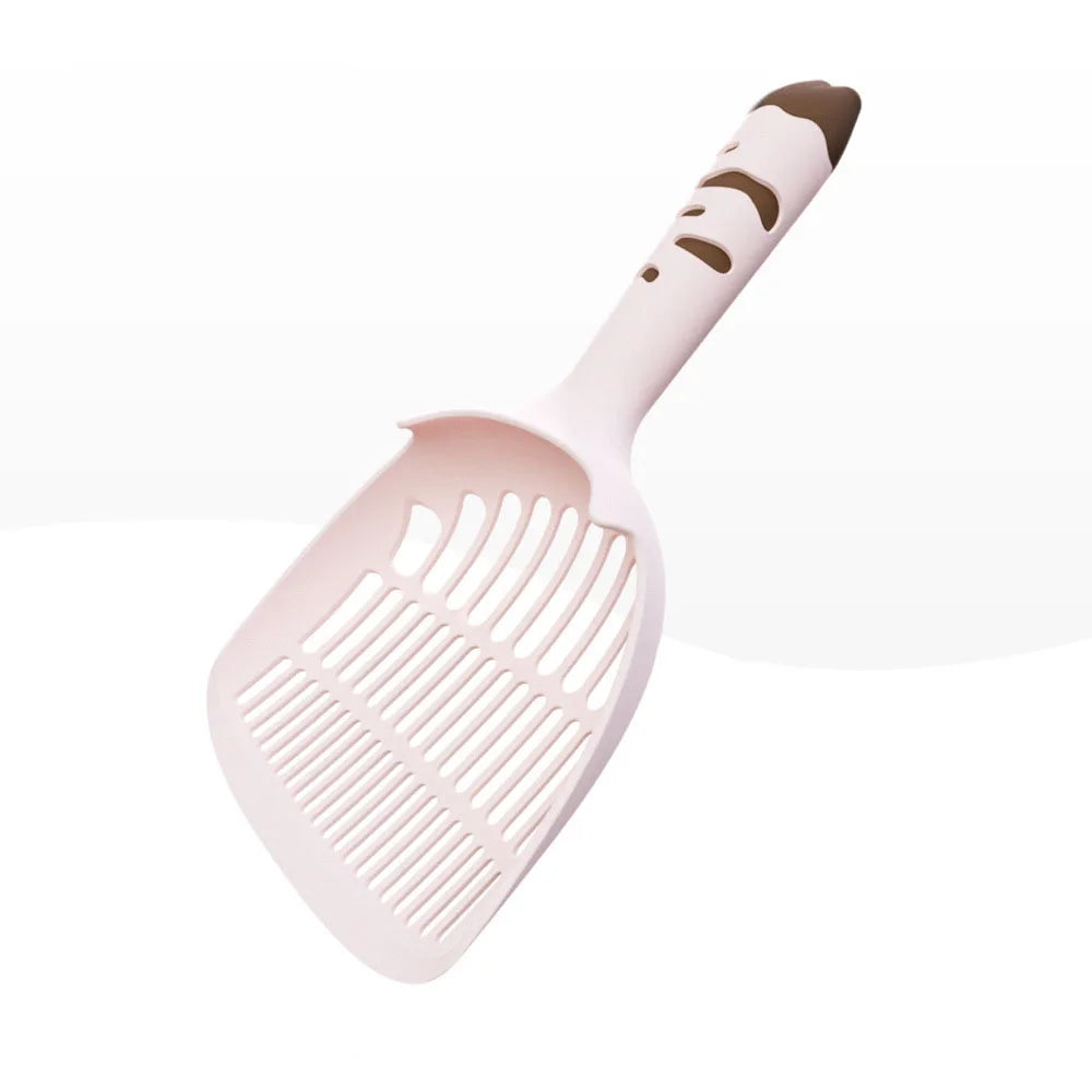 Paw Handle Cat Litter Scooper Durable Plastic Fine Hole Sifter Shovel Efficient Waste Cleaner for Indoor Cats