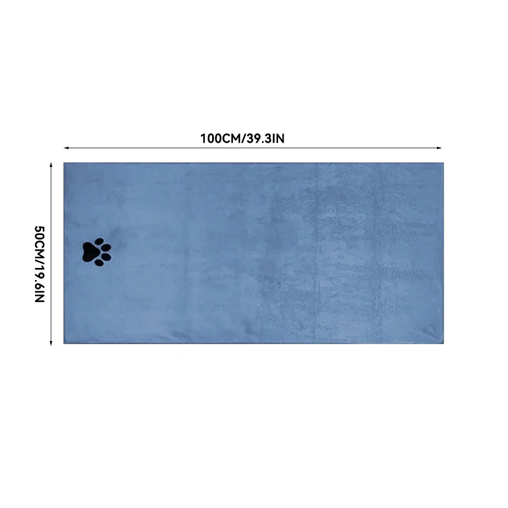 3 Size Options Microfiber Pet Bath Towel Embroidered Super Soft Absorbent Cat Dogs Grooming Supplies