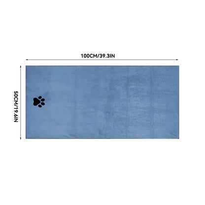 3 Size Options Microfiber Pet Bath Towel Embroidered Super Soft Absorbent Cat Dogs Grooming Supplies